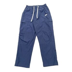 Nike Sportswear Club Woven Cargo Pants Medium Blue Ripstop Casual DX0613-410